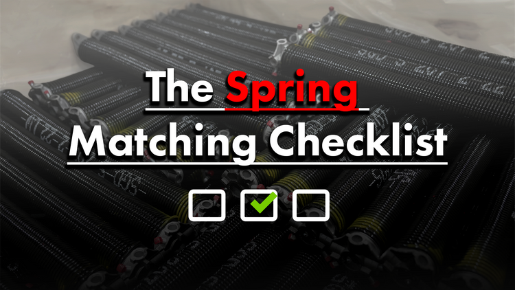 Spring Matching Checklist to Reduce Callbacks – SGD Springs